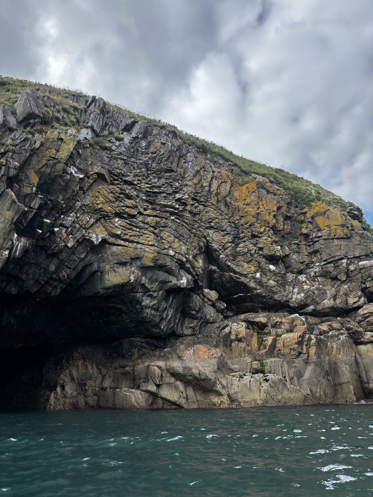 The cliff faces along the Ardmore coastline